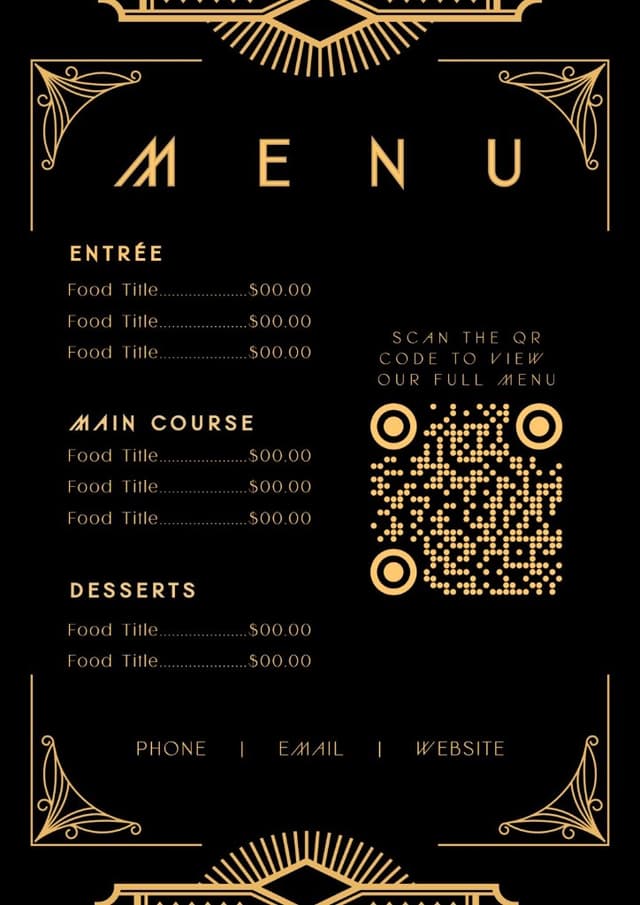 Historical Infographic Example AI Menu Generator — Café & Restaurant Menu Boards | vocalove