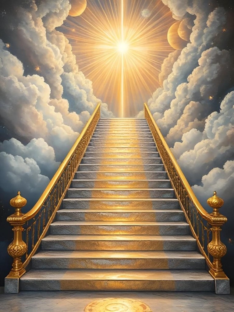 Heaven Stairway — Hug in Heaven scene